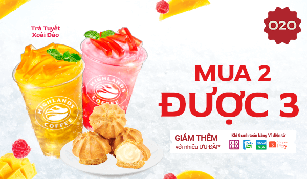 Mua 2 Được 3 Highlands Coffee